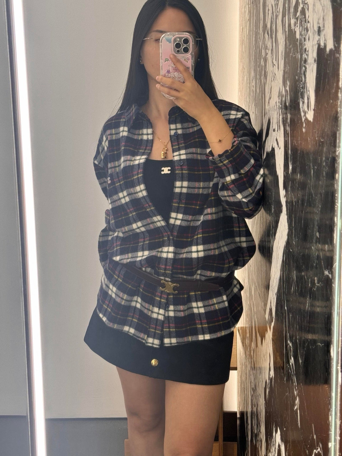 2026 New Ce Logo Check Shirt (BB742-B40)