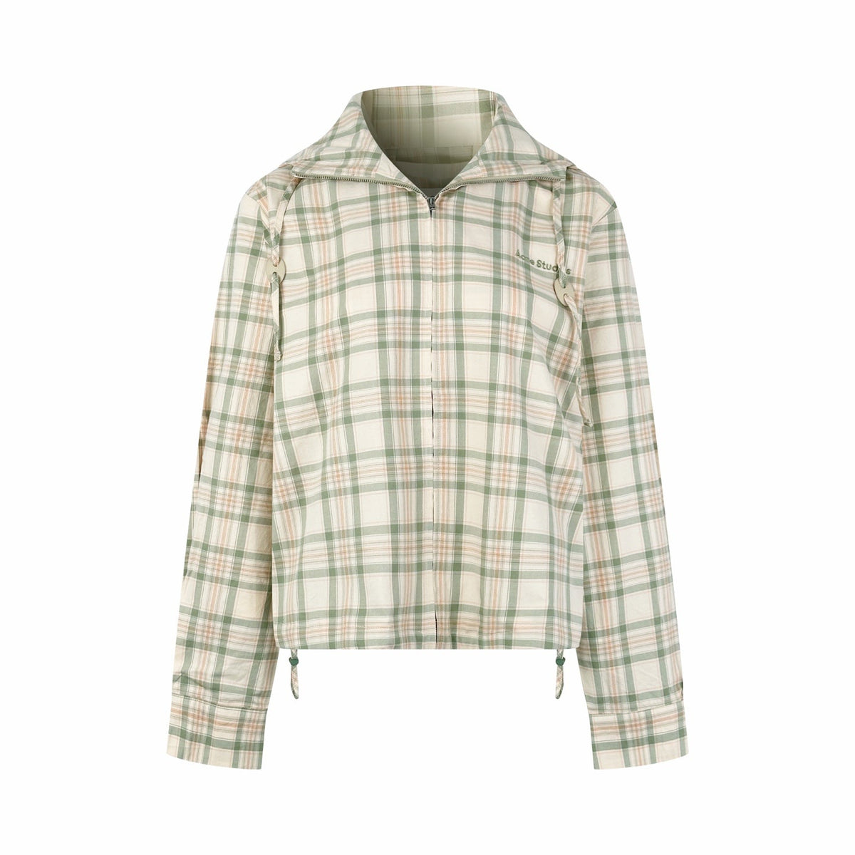 2026 Women's Acn Embroidered Checkered Hooded Jacket (FF762)