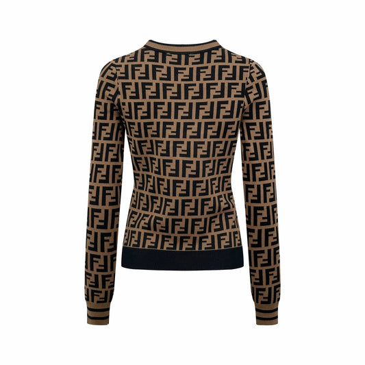 2026 Women's FF Full-Print Round-neck Sweater (DD170)