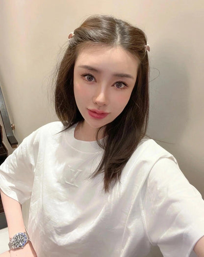 2026 New LY Logo Embossed Short-Sleeved T-Shirt (24019-A10)