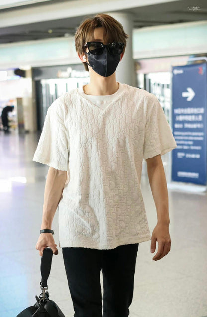 2026 New Style CD All-Over Print Letter Short-Sleeved T-Shirt (24026-A25)