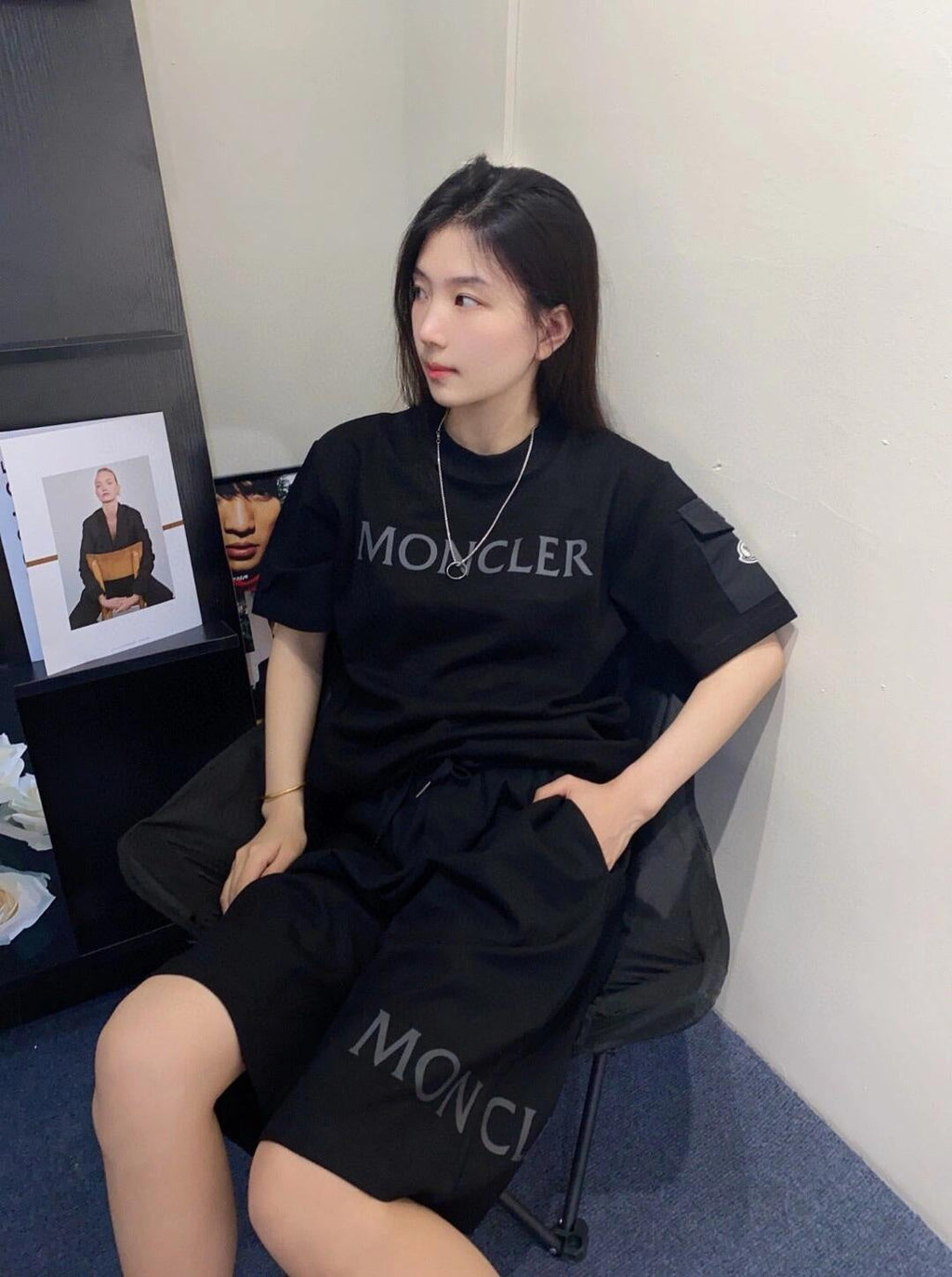 2026 New Mon Logo Patch Pocket Short-Sleeved Shirt (25134-A20)