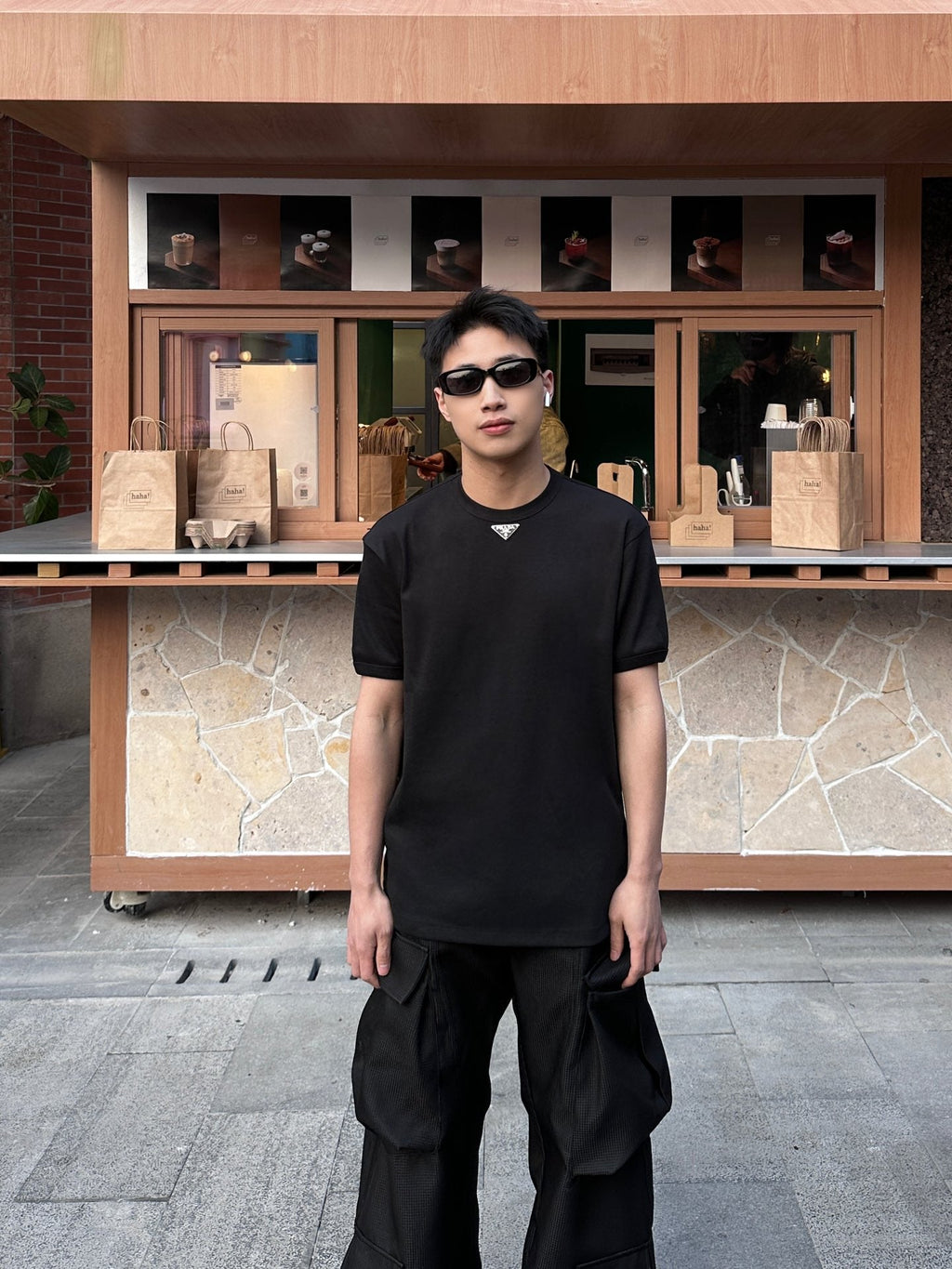 2026 New Triangle Brand Short-Sleeve Shirt with Chest Triangle Logo (25201-A20)