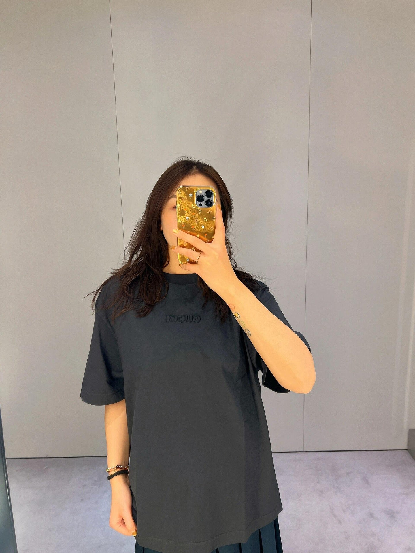 2026 New GU Logo Embroidered Short-Sleeved T-Shirt (25139-A15)