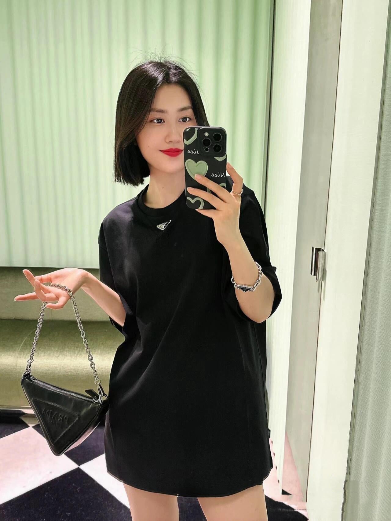 2026 New Triangle Brand T-shirt with Chest Triangle Logo (25214-A20)