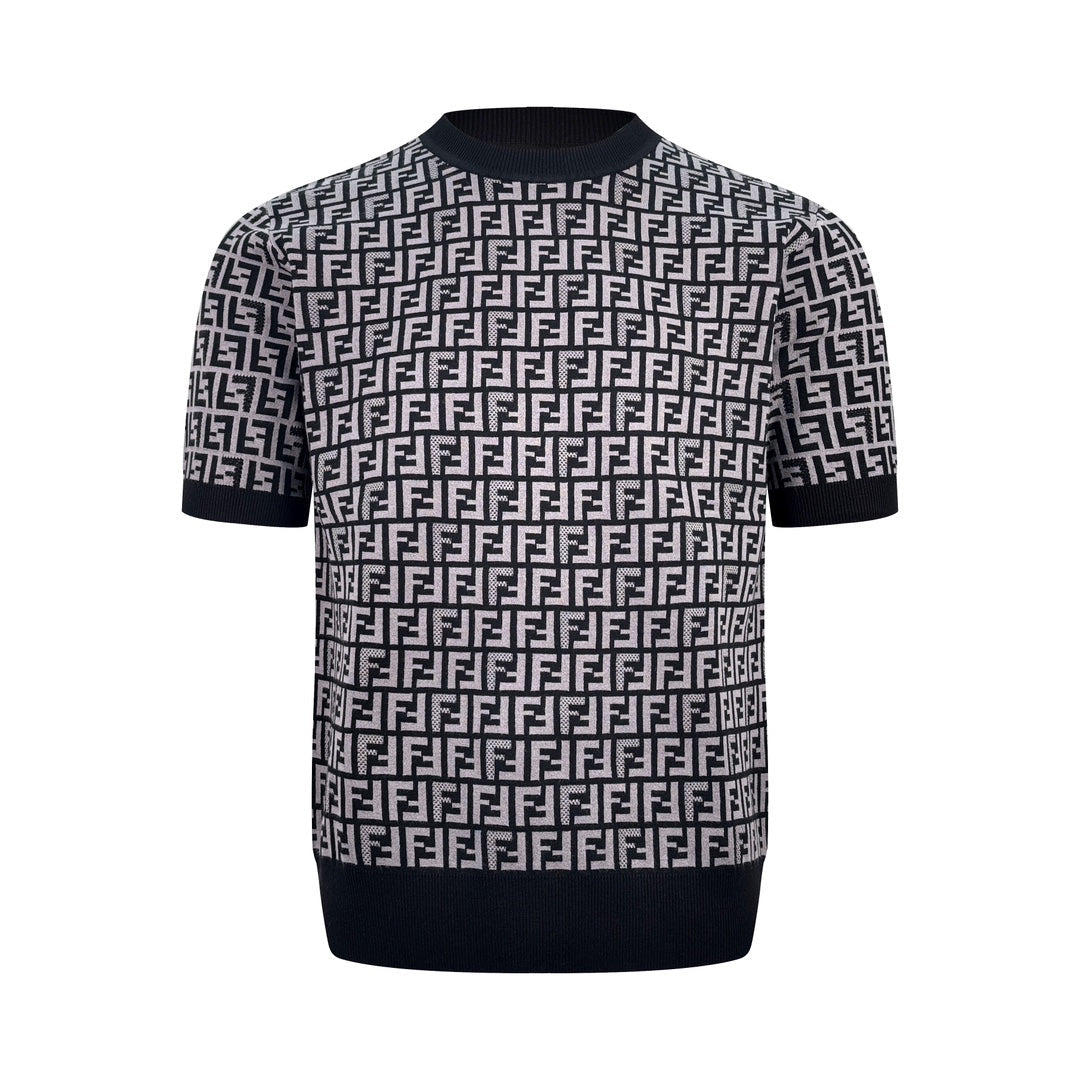 2026 New FF All-Over Print FF Knit Short-Sleeve (25155-A75)