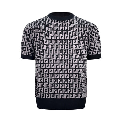 2026 New FF All-Over Print FF Knit Short-Sleeve (25155-A75)