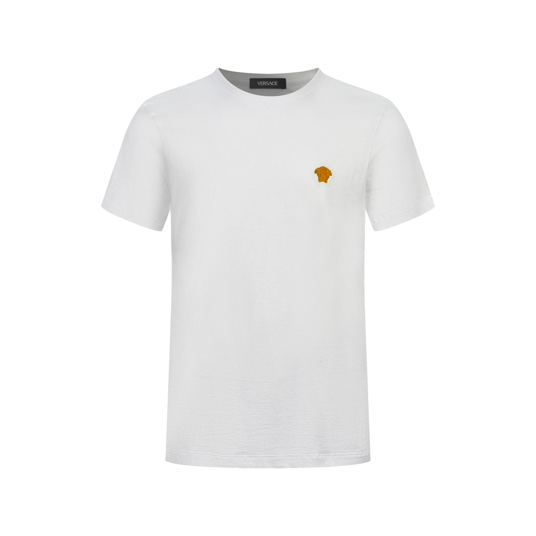 2026 New Ve Short-Sleeved Shirt with Gold Logo Embroidery (25166-A05)