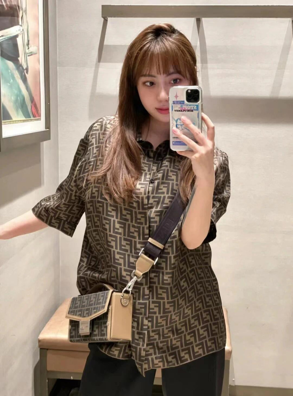2026 New FF All-Over Print Short-Sleeved Shirt (25129-A90)