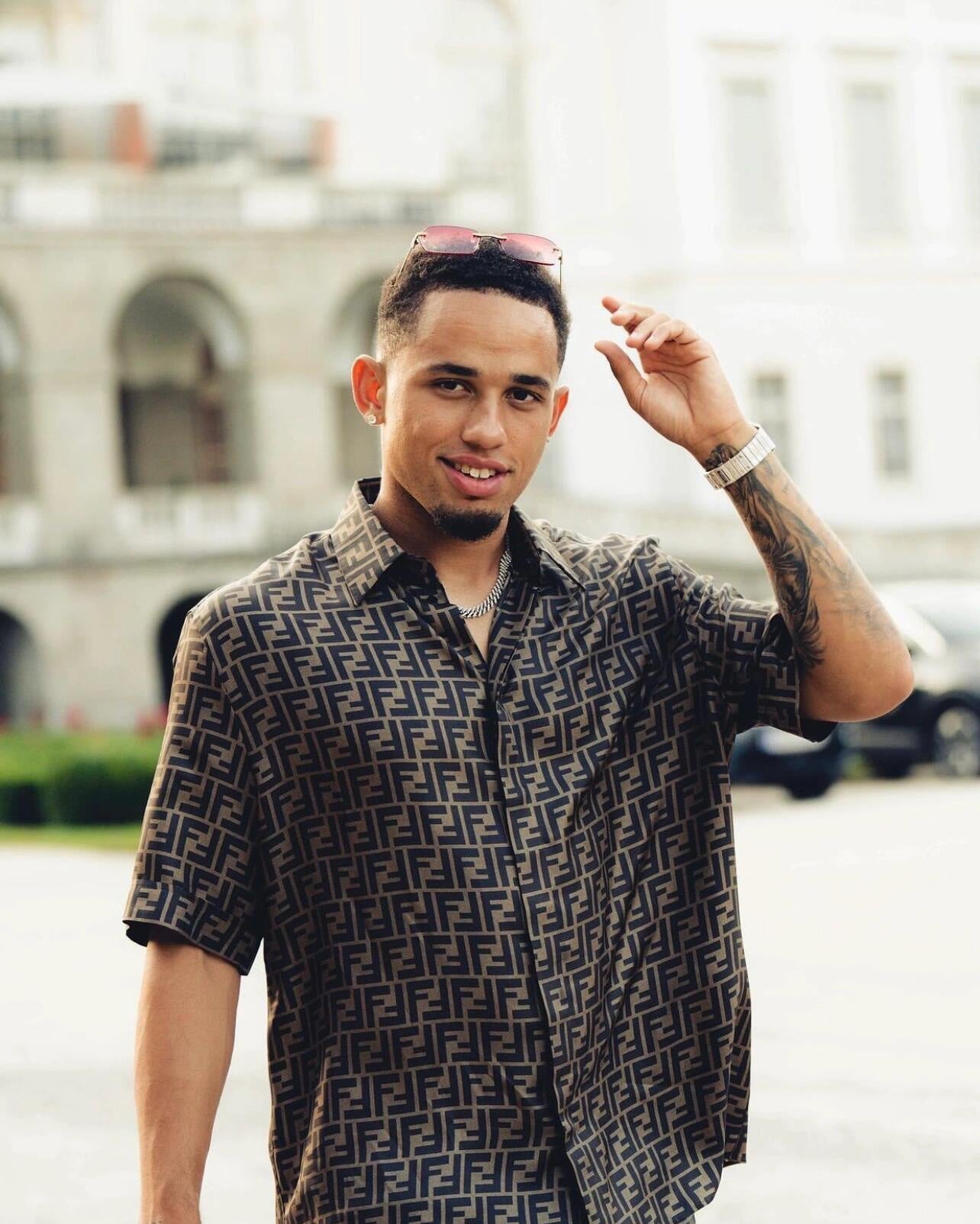 2026 New FF All-Over Print Short-Sleeved Shirt (25129-A90)