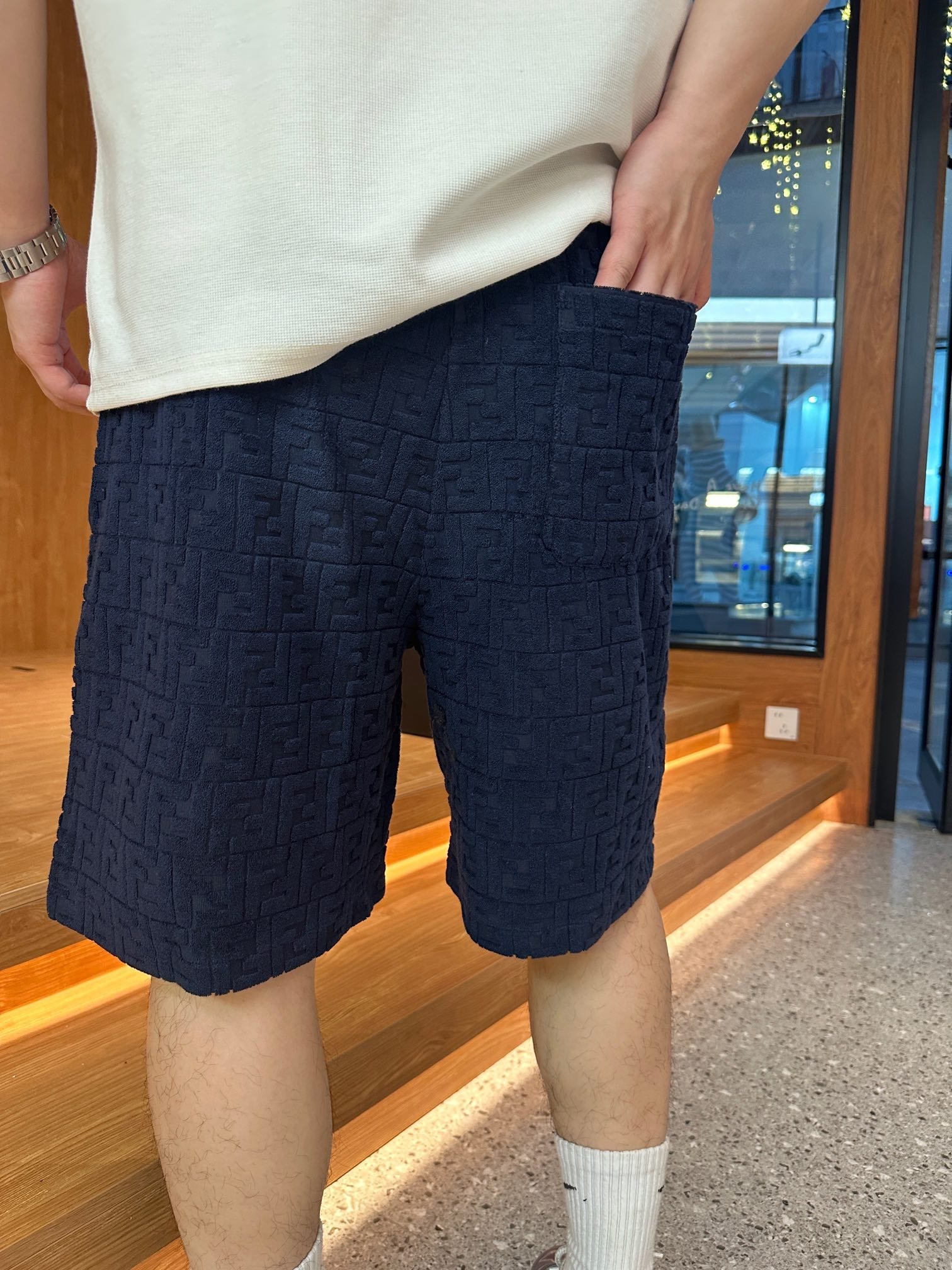 2026 New FF Logo Embossed Shorts (MM038-A60)