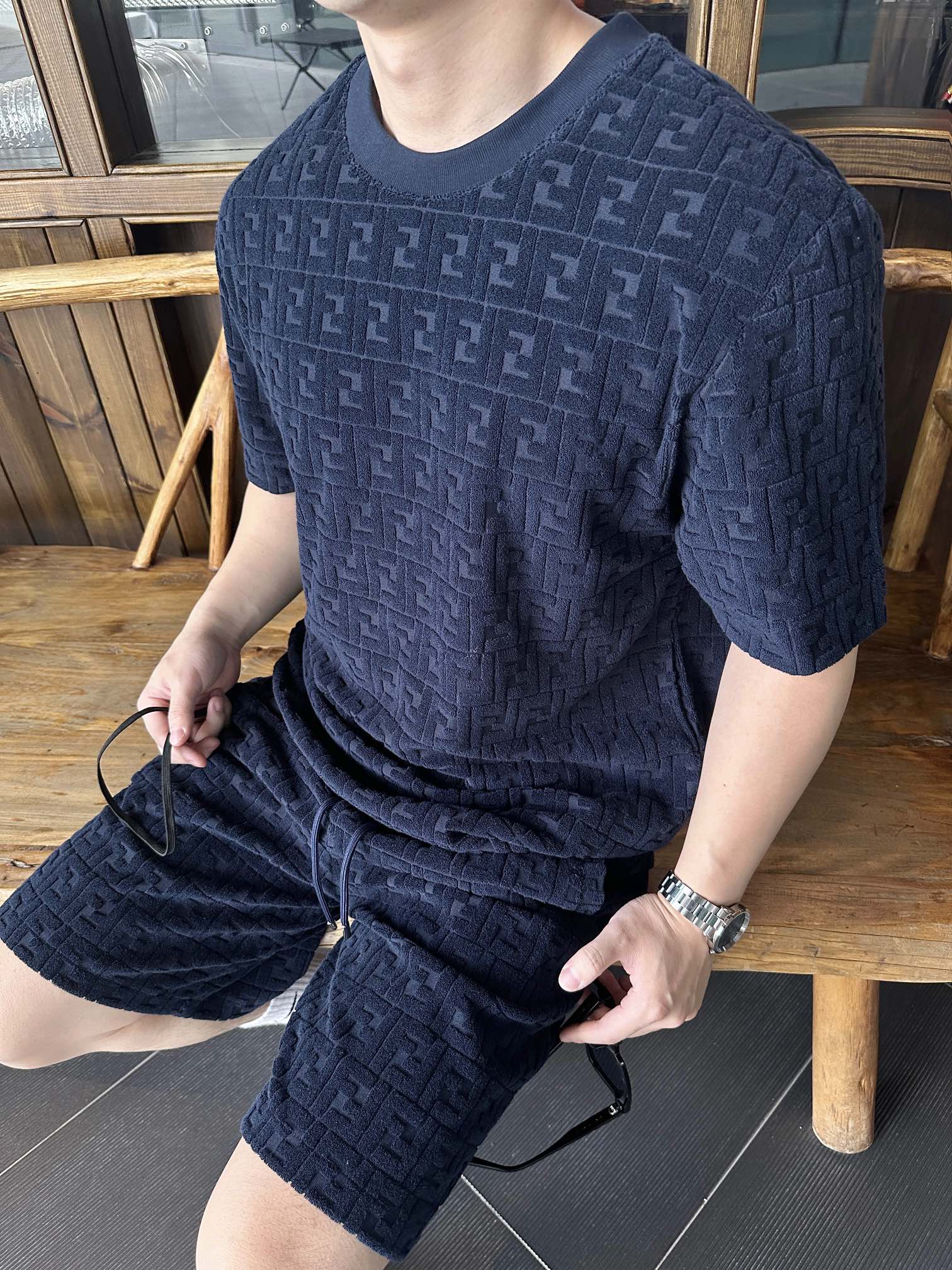 2026 New FF Logo Embossed Shorts (MM038-A60)