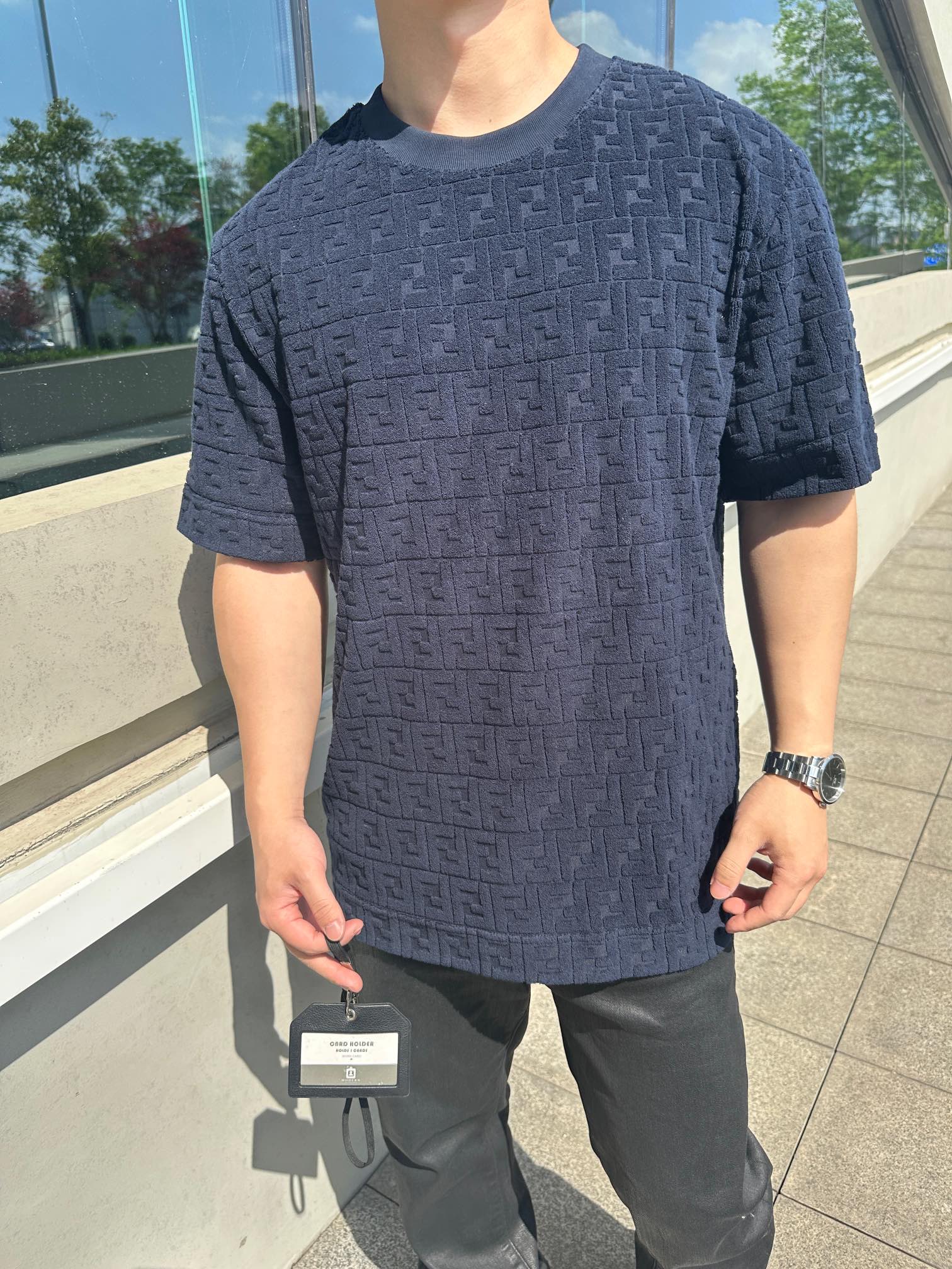 2026 New FF Logo Embossed Short-Sleeve Shirt (25161-A20)