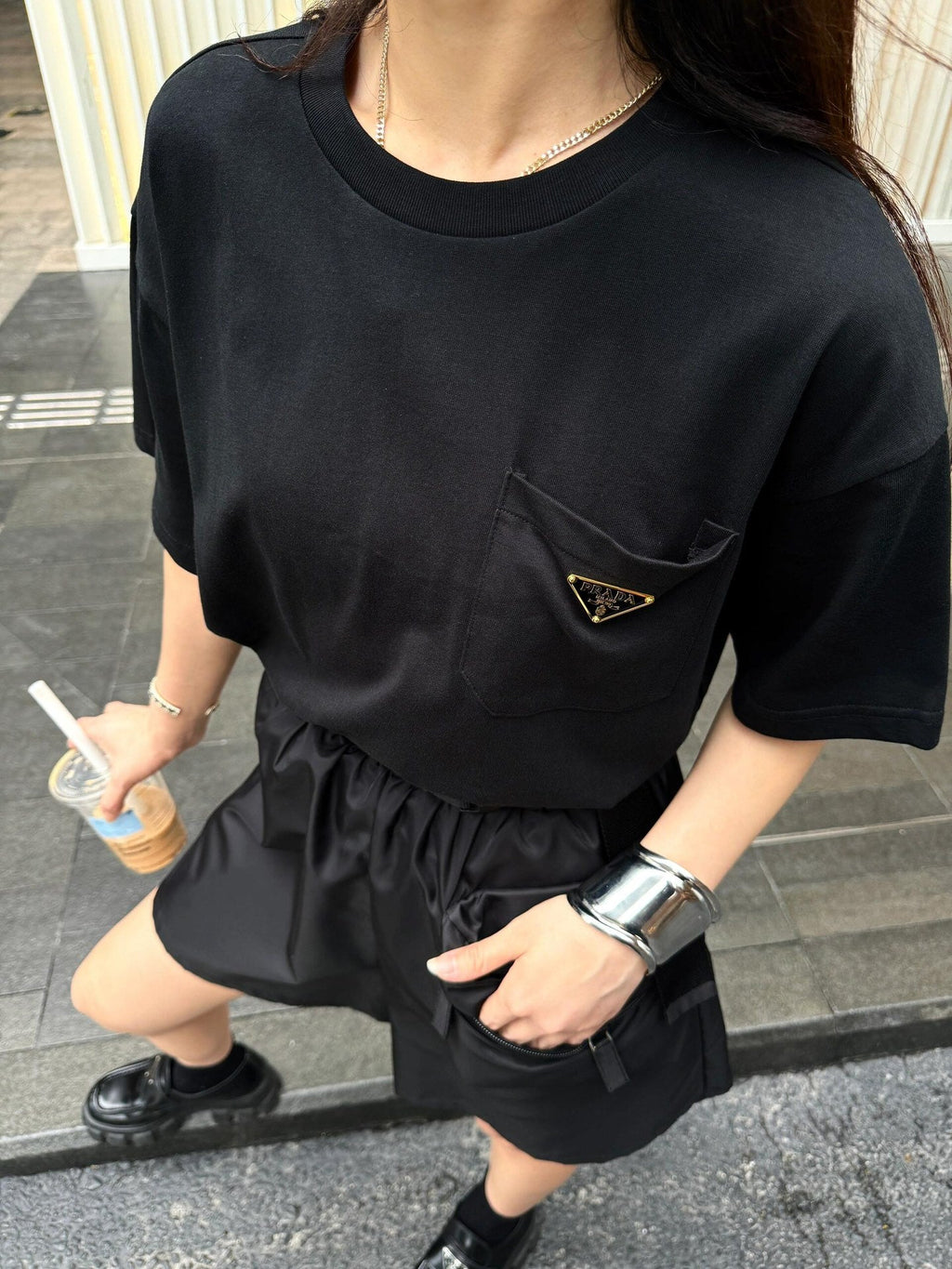 2026 New Triangle Brand Pocket Triangle Label Short-Sleeve Shirt (25247-A20)