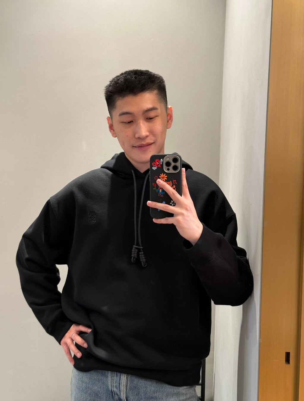 2026 New Style Way Leather Embroidered Hooded Sweatshirt (25196-B10)
