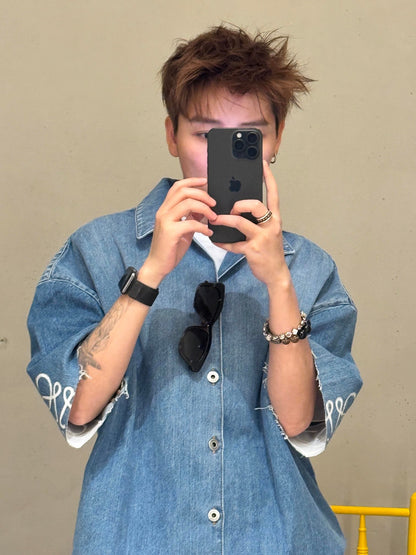 2026 New Way Denim Short-Sleeved Shirt (MM095-B35)