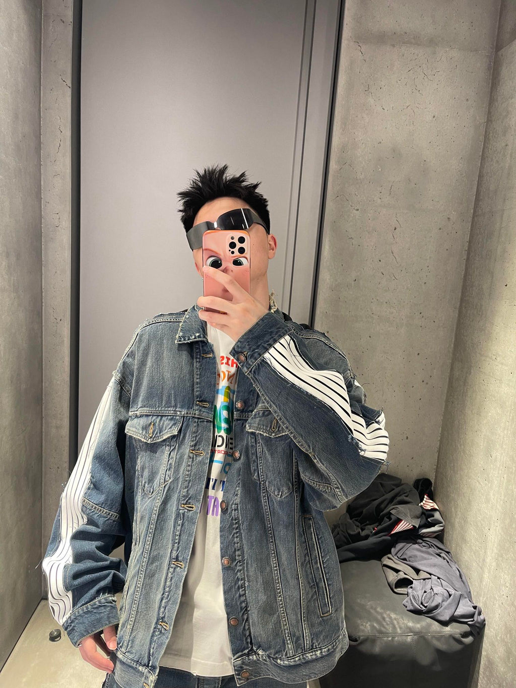 2026 New Balen CUT-UP Denim Jacket (MM078-C40)