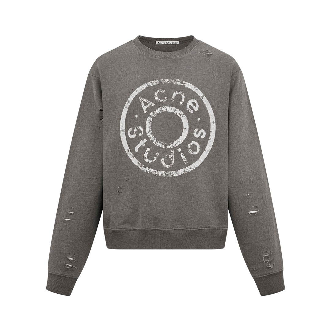 2026 New Acn Distressed Logo Sweatshirt with Holes (25310-B20)
