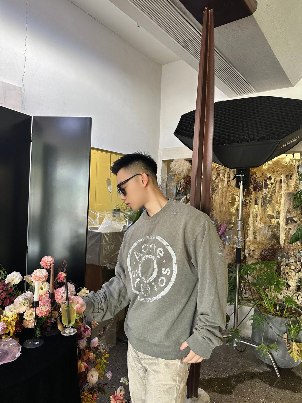 2026 New Acn Distressed Logo Sweatshirt with Holes (25310-B20)