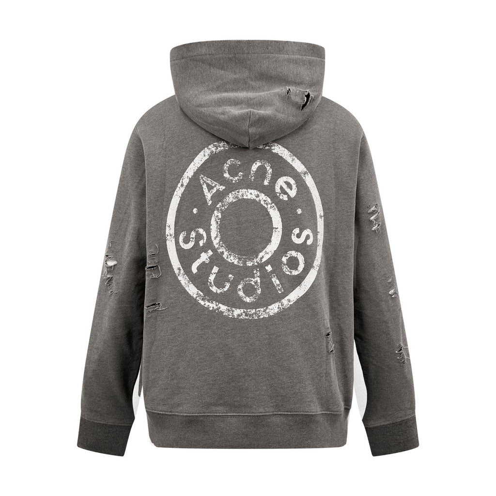 2026 New Acn Distressed Logo Zip-Up Jacket with Holes (25303-B75)