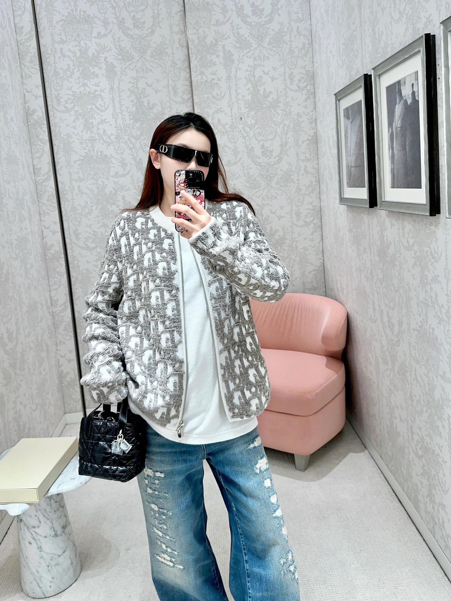 2026 New Style CD Printed Cotton Sweater Coat (25330-B95)