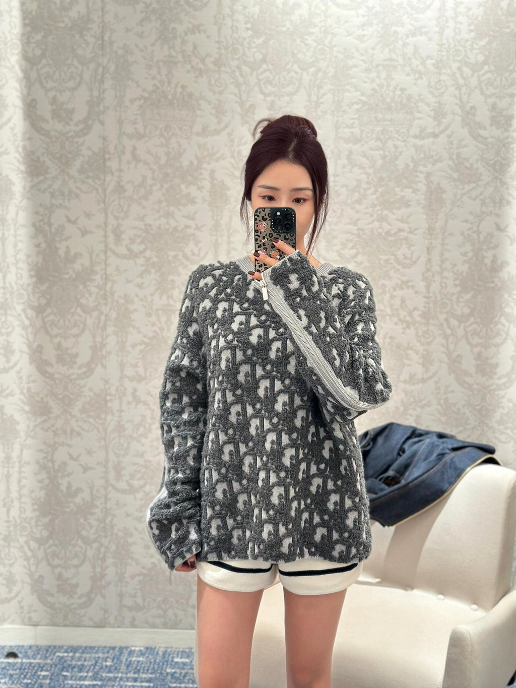 2026 New Arrival CD Jacquard Zip-Up Jumper (25305-C20)
