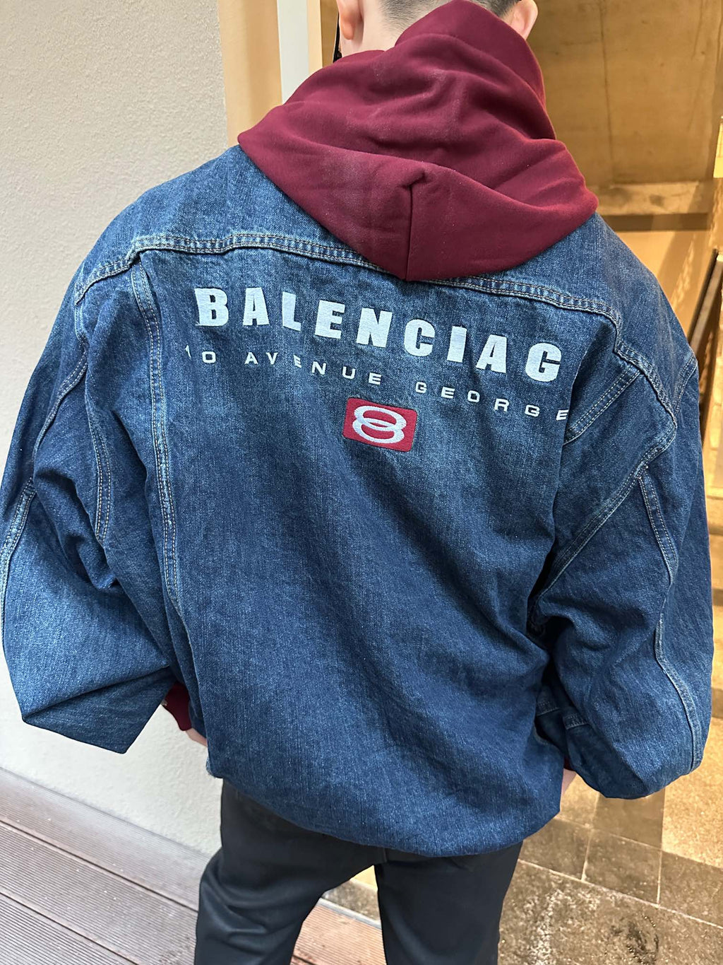 2026 New Balen Embroidered Denim Hooded Jacket (25337-C30)