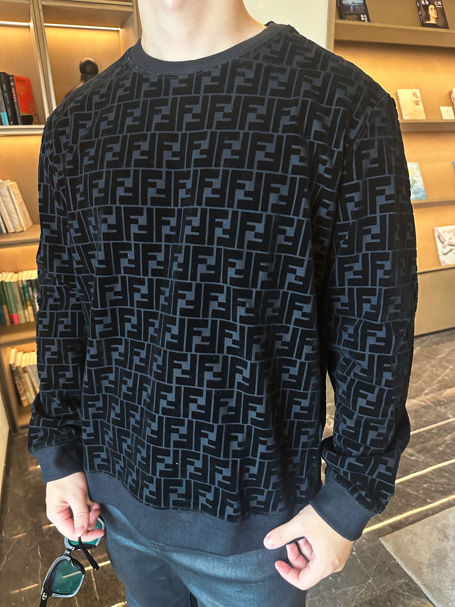 2026 New Model FF Fully Embroidered Felted Sweatshirt (60021-A80)