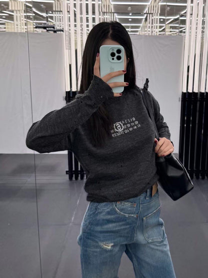 2026 New Mai Digital Lace-Effect Jumper (25287-B25)