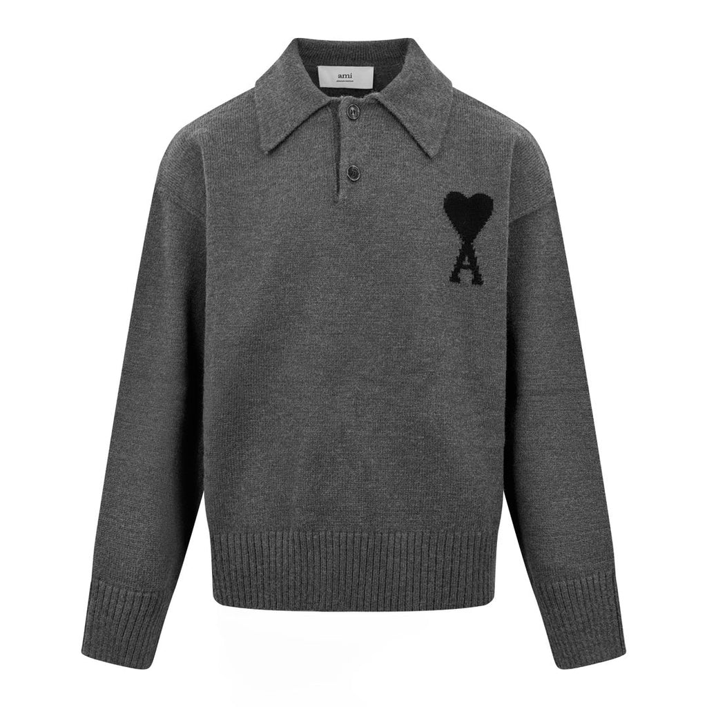 2026 New Model Heart A Heart Patterned Knitted Polo Shirt (25366-B25)