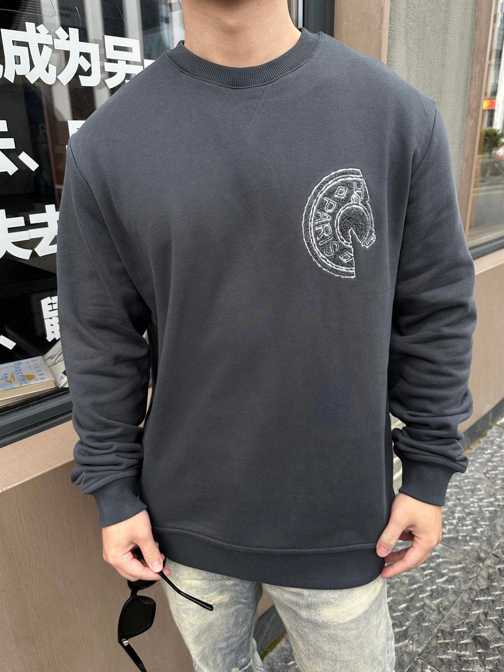 2026 New H Saddle Stud Embellished Hoodie (25348-A85)
