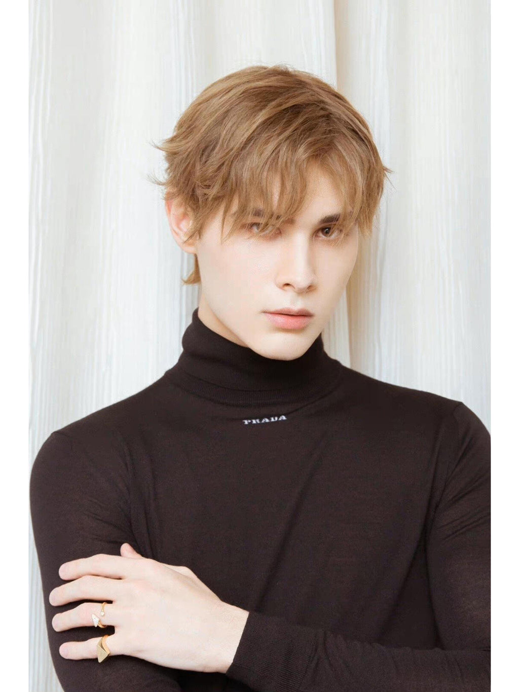 2026 New Triangle Brand Jacquard Turtleneck Jumper (25283-B20)