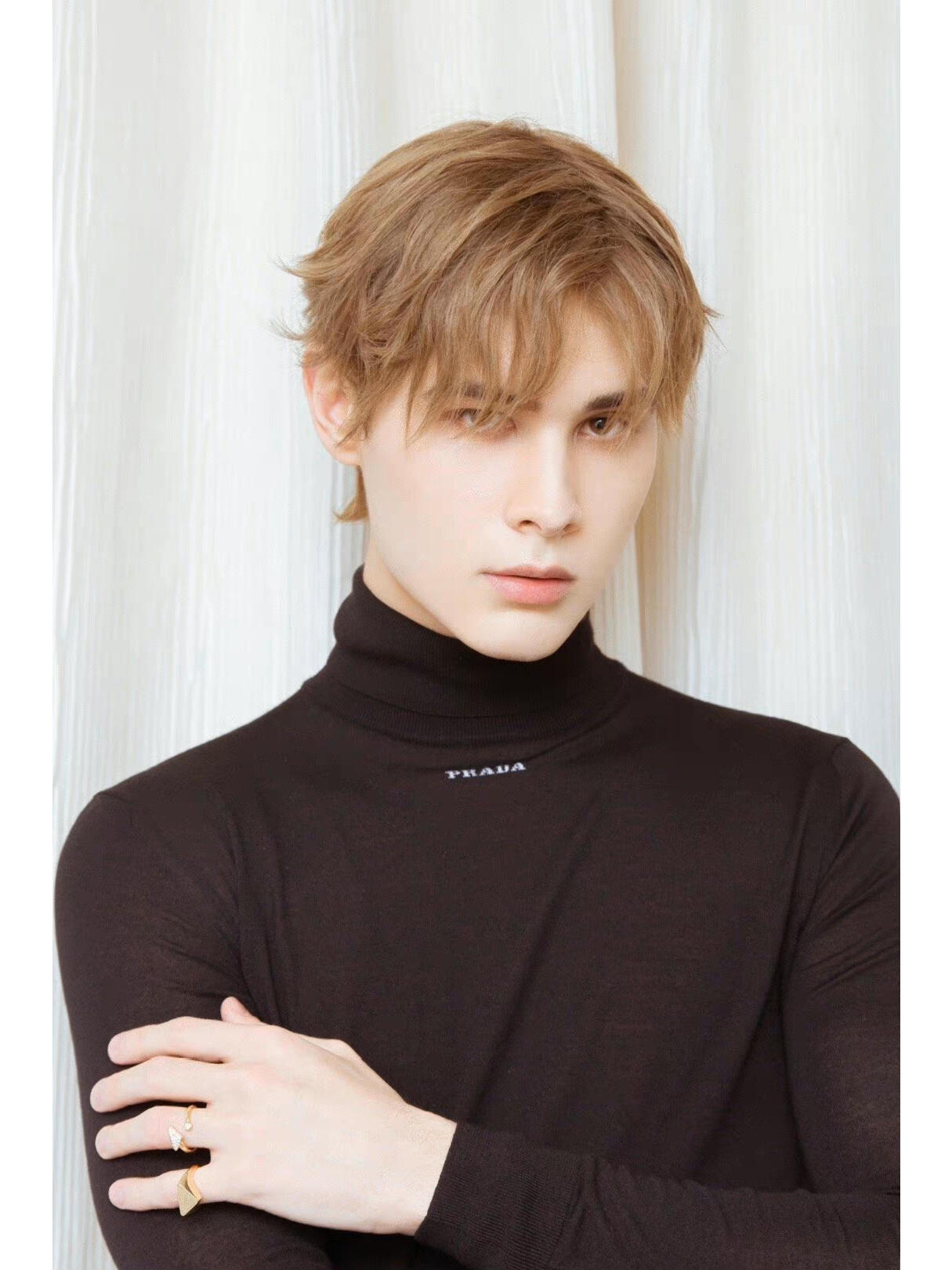 2026 New Triangle Brand Jacquard Turtleneck Jumper (25283-B20)