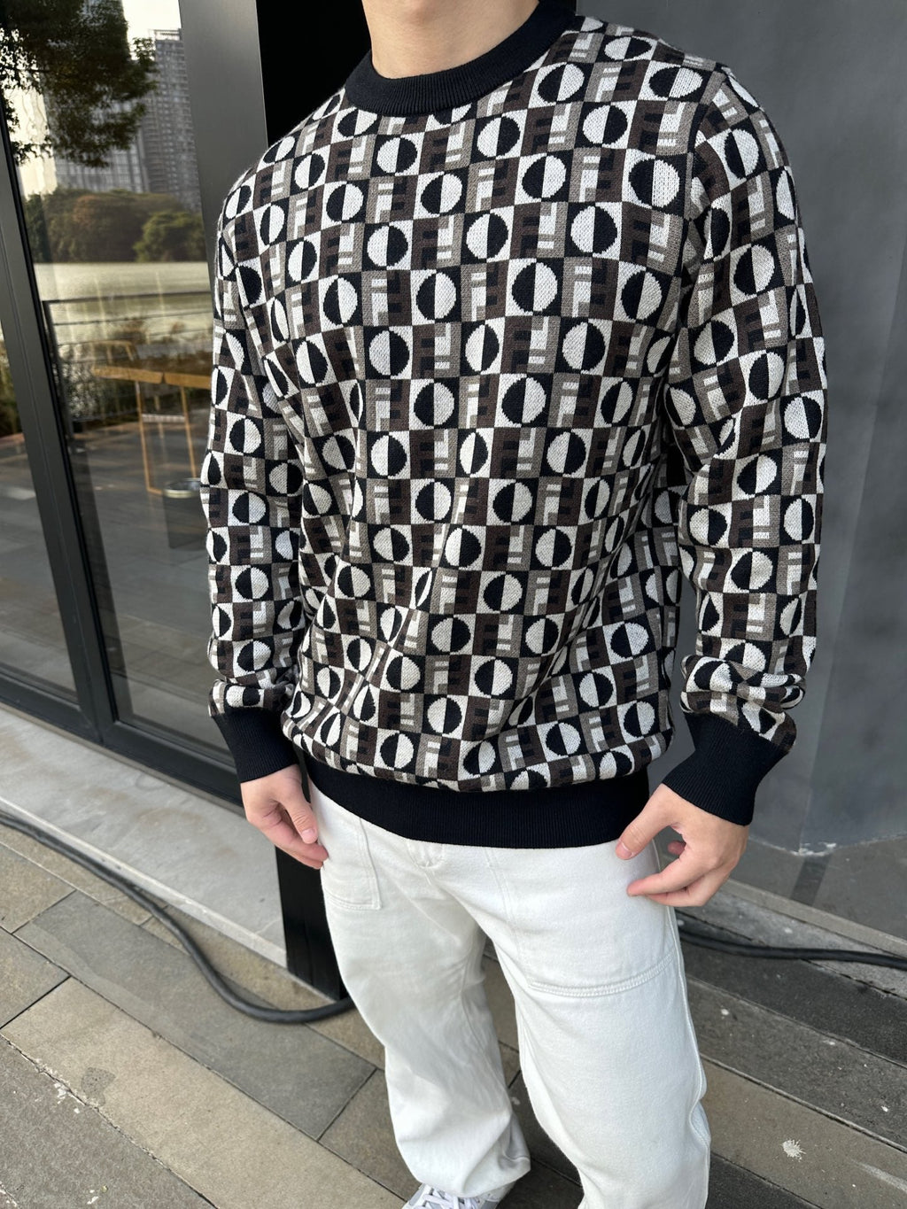 2026 New Arrival FF Jacquard Jumper (25385-B35)