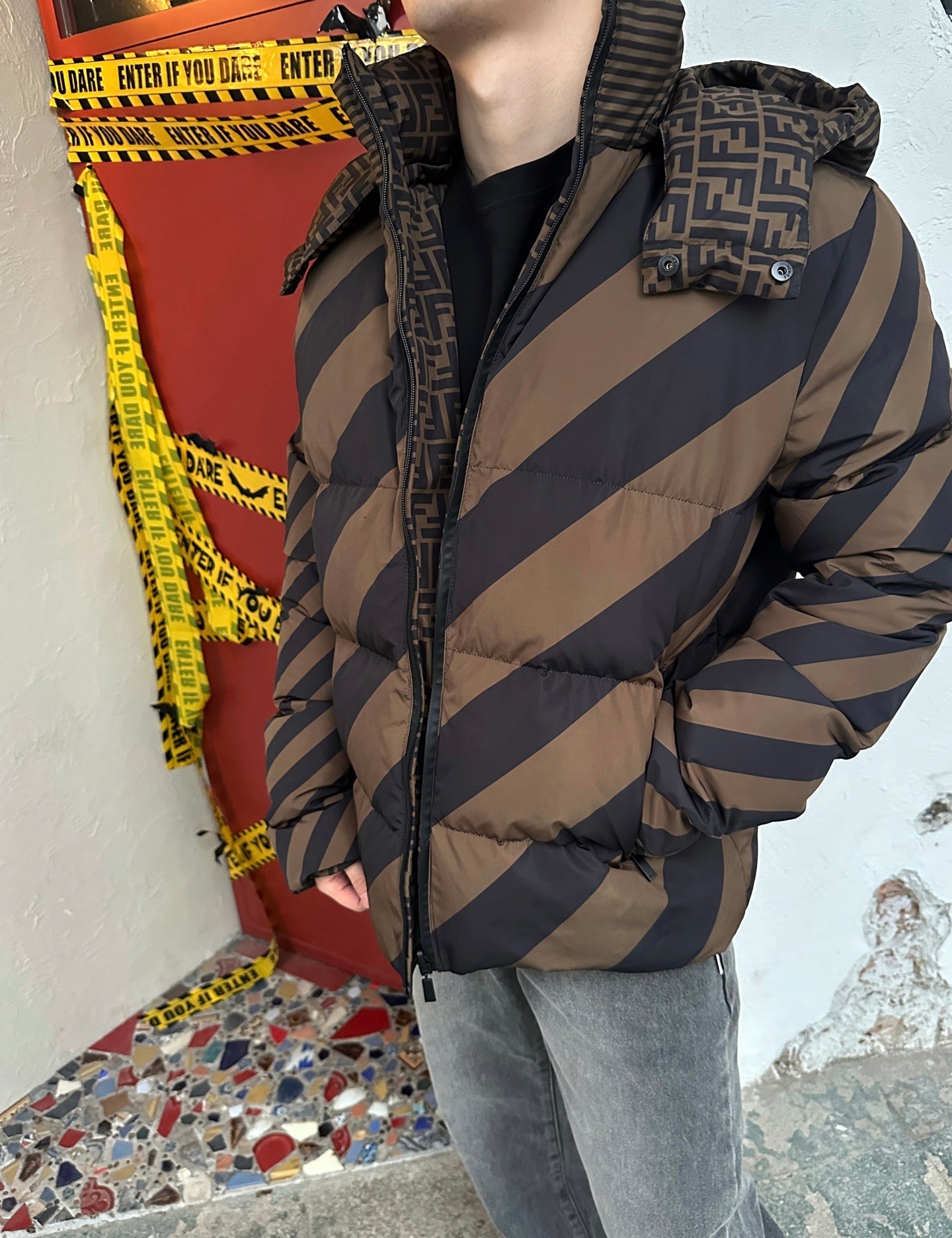 2026 New FF Reversible Hooded Down Jacket (25352-E60)
