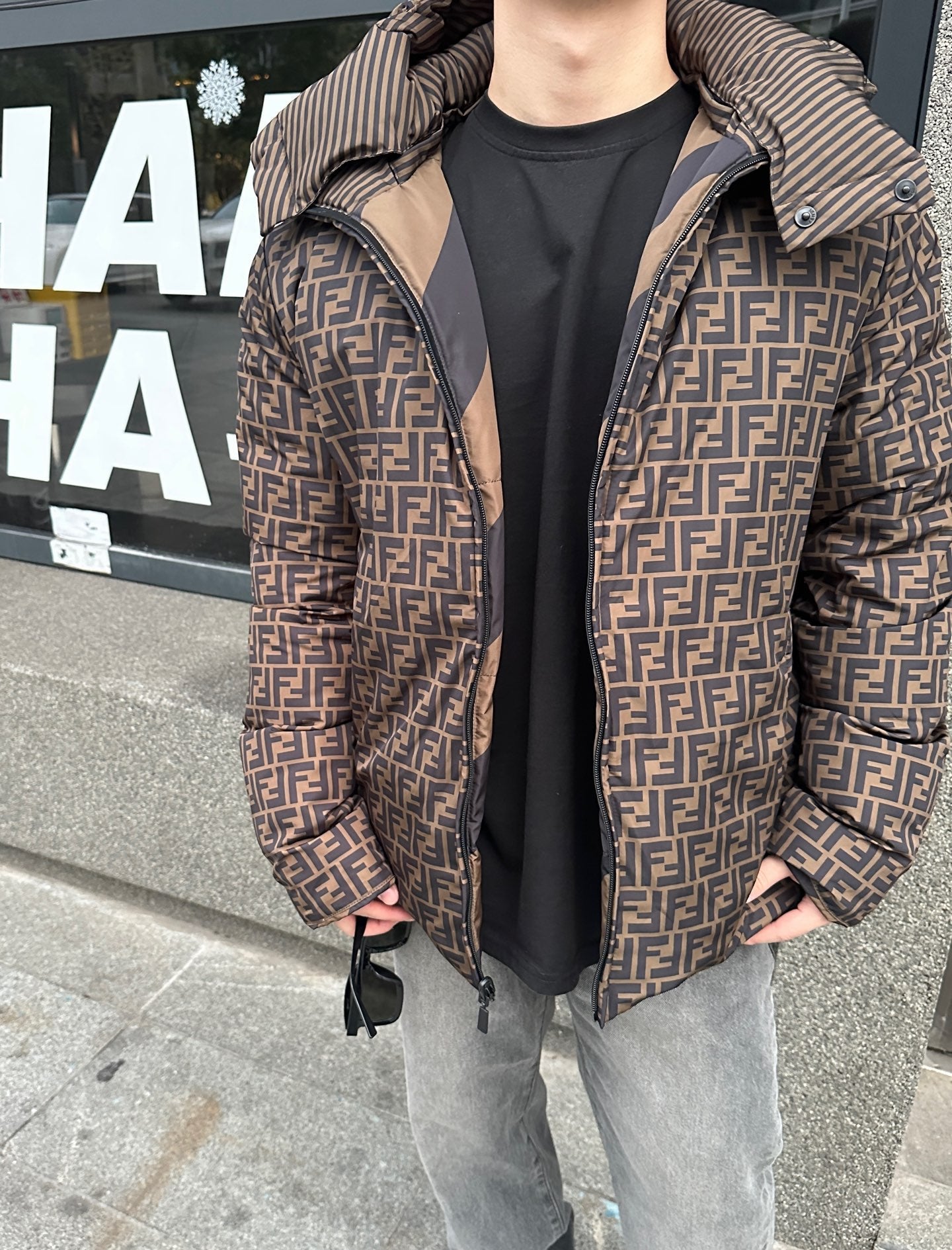 2026 New FF Reversible Hooded Down Jacket (25352-E60)
