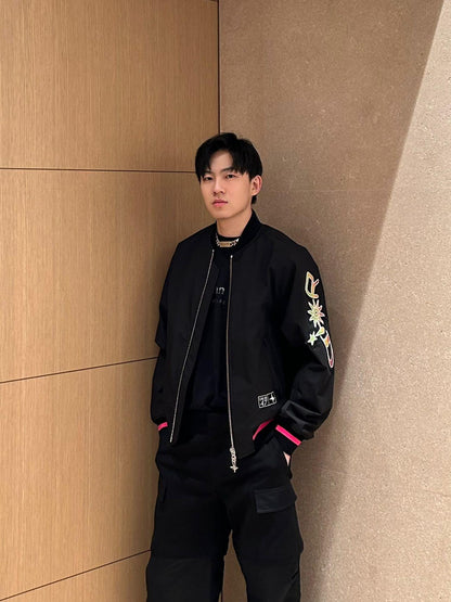 2026 New Release CD No. 47 Neon Pink Trim Baseball Jacket (BB702-C30)