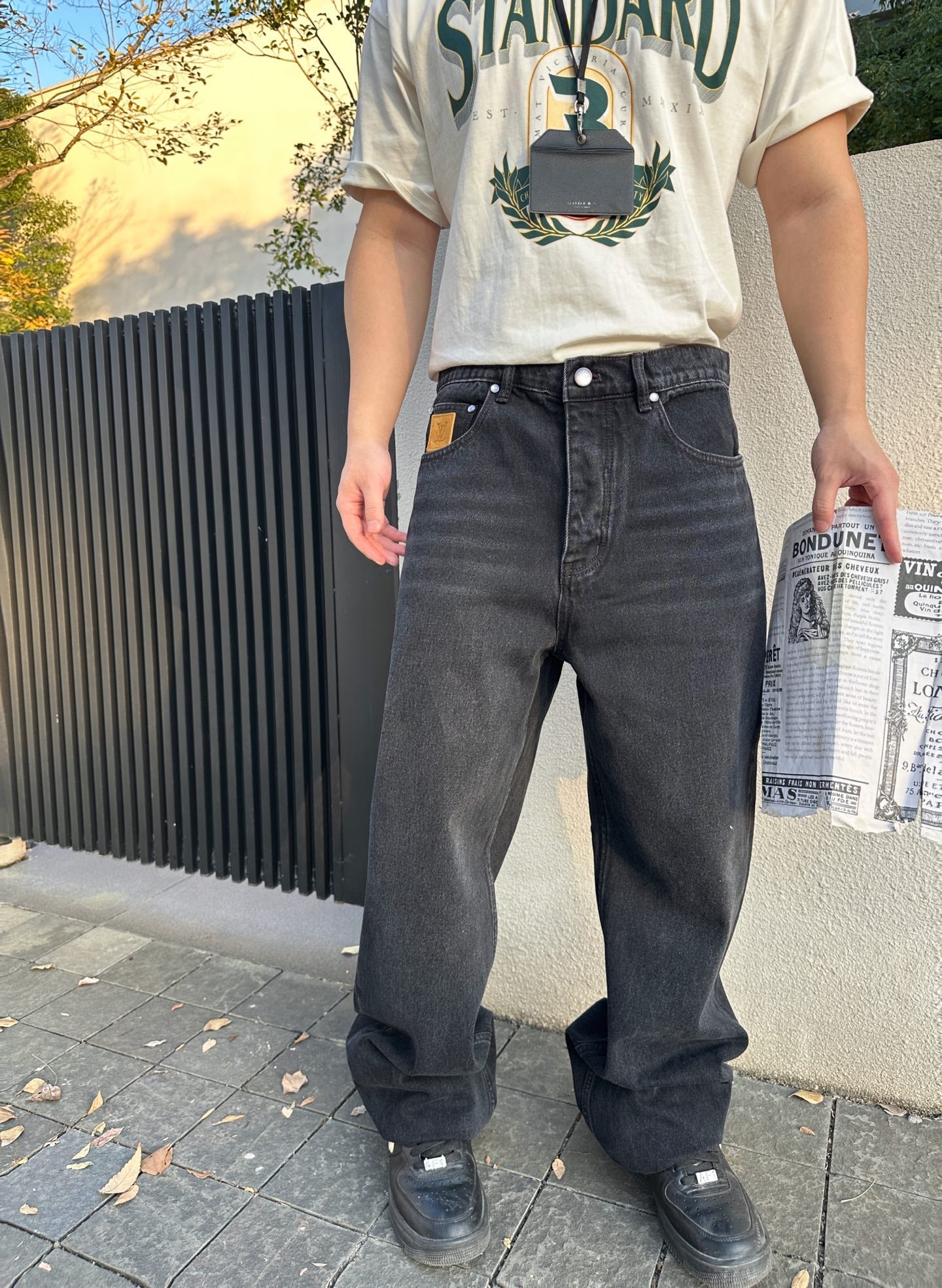 2026 New LY Logo Embroidered Denim Trousers (BB753-B55)