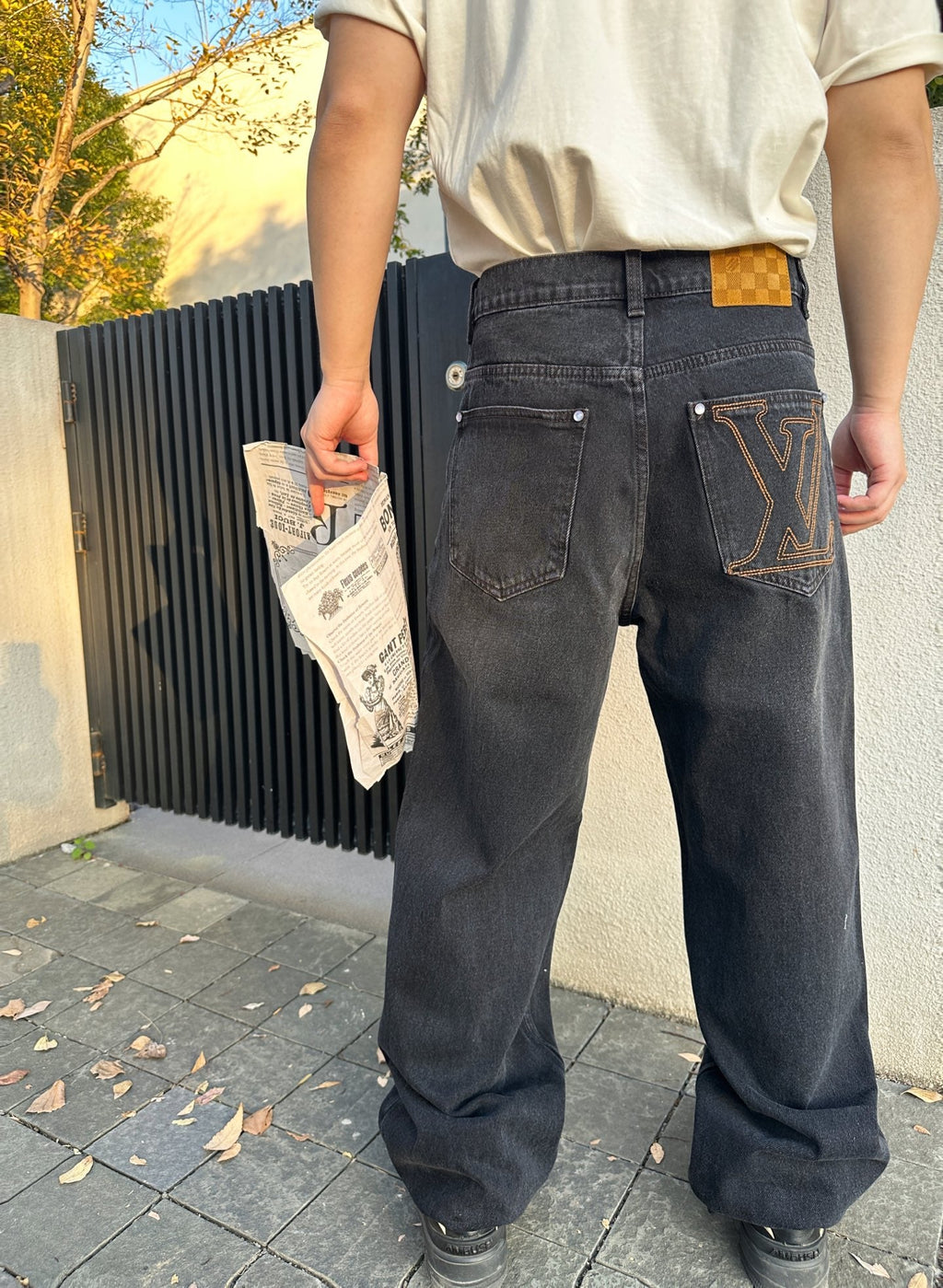 2026 New LY Logo Embroidered Denim Trousers (BB753-B55)
