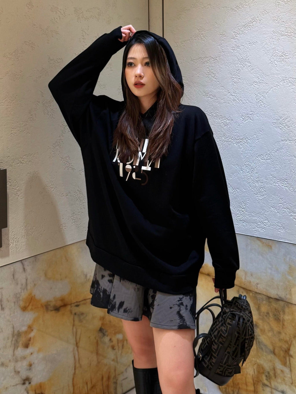 2026 New FF Geometric Hooded Sweatshirt (25390-B10)