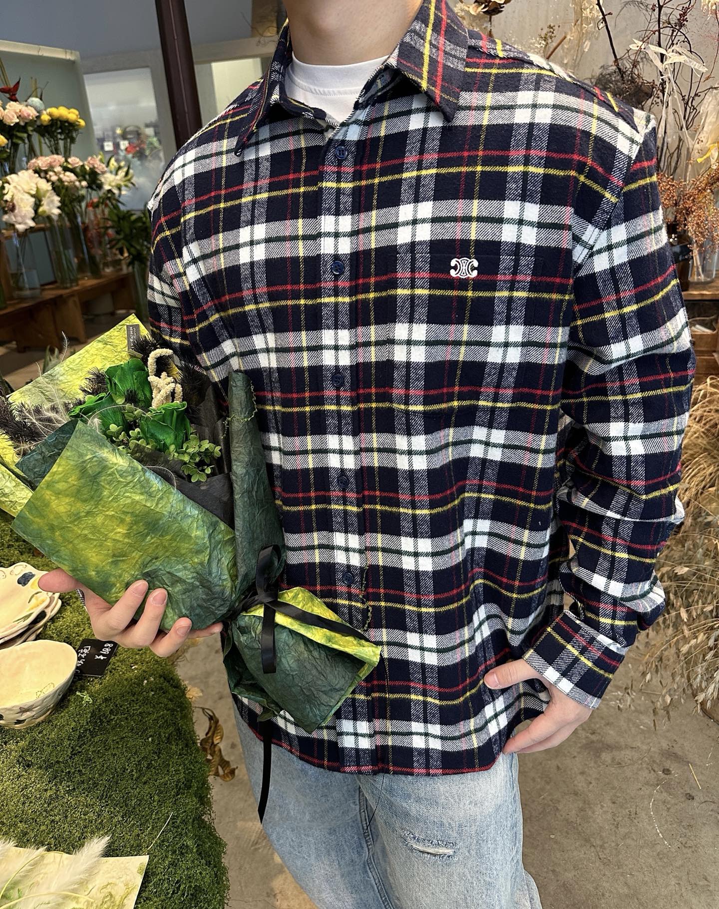 2026 New Ce Logo Check Shirt (BB742-B40)