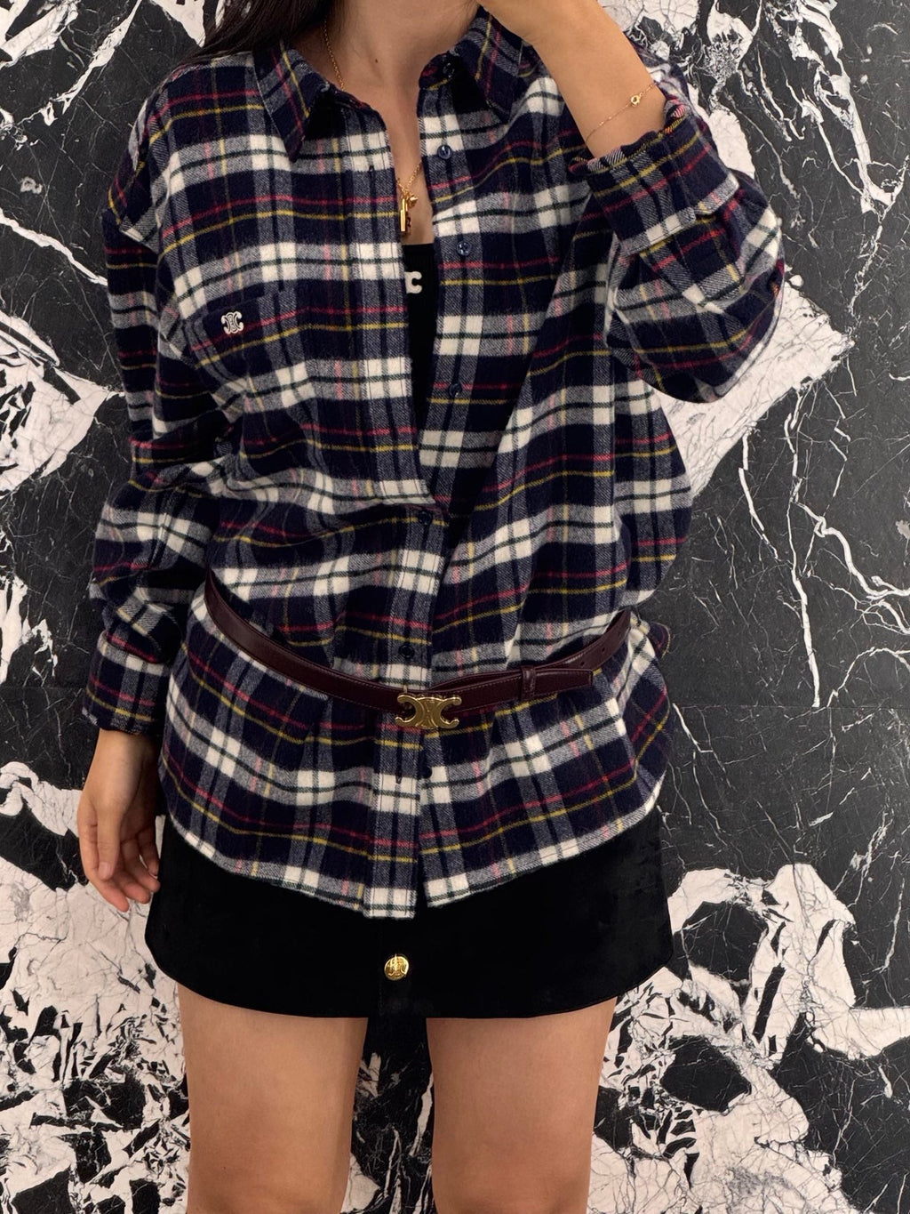 2026 New Ce Logo Check Shirt (BB742-B40)