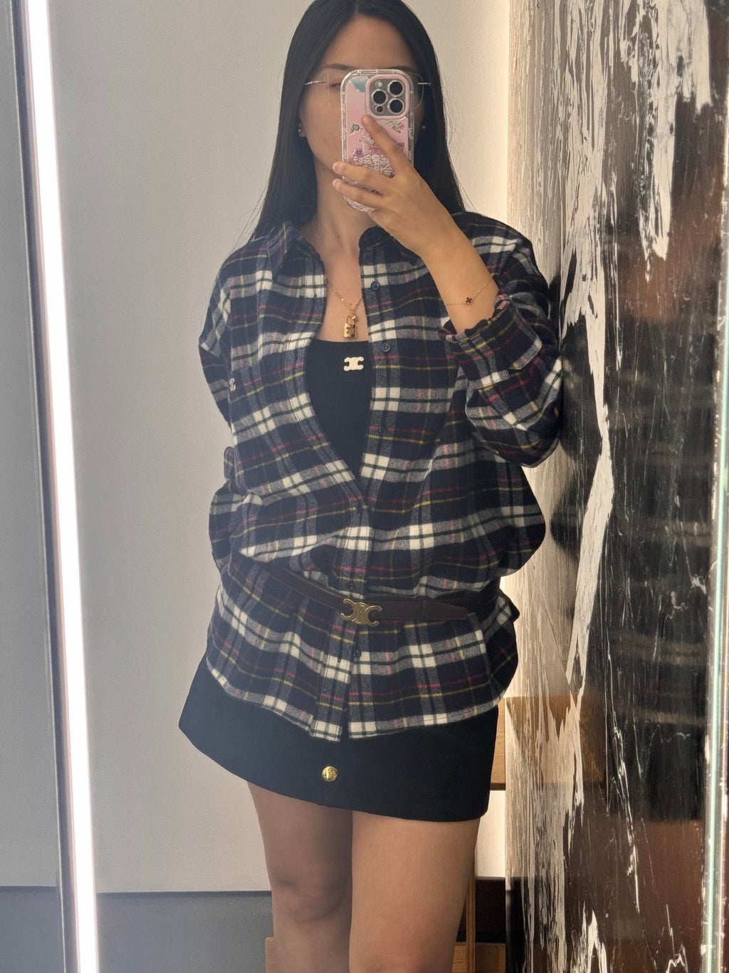2026 New Ce Logo Check Shirt (BB742-B40)