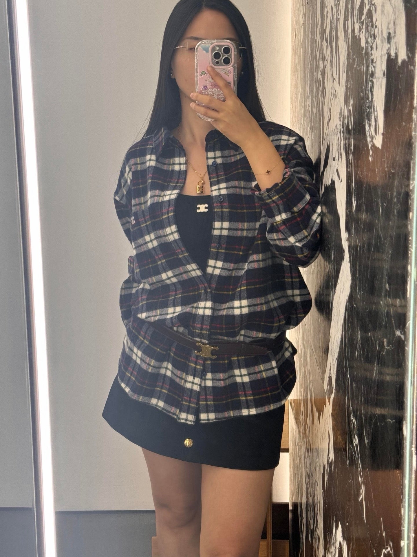 2026 New Ce Logo Check Shirt (BB742-B40)