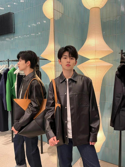2026 New Way Pocket Zip Leather Jacket (CC909-D10)