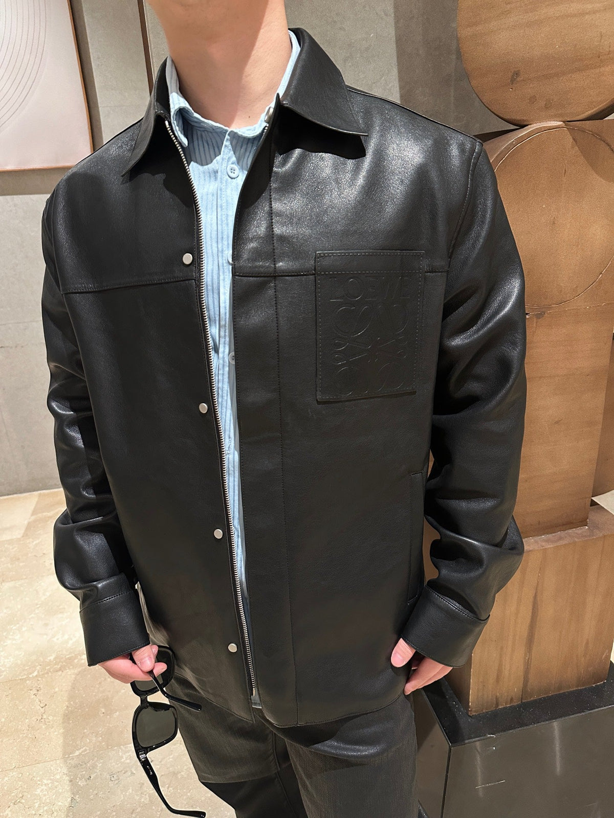 2026 New Way Pocket Zip Leather Jacket (CC909-D10)