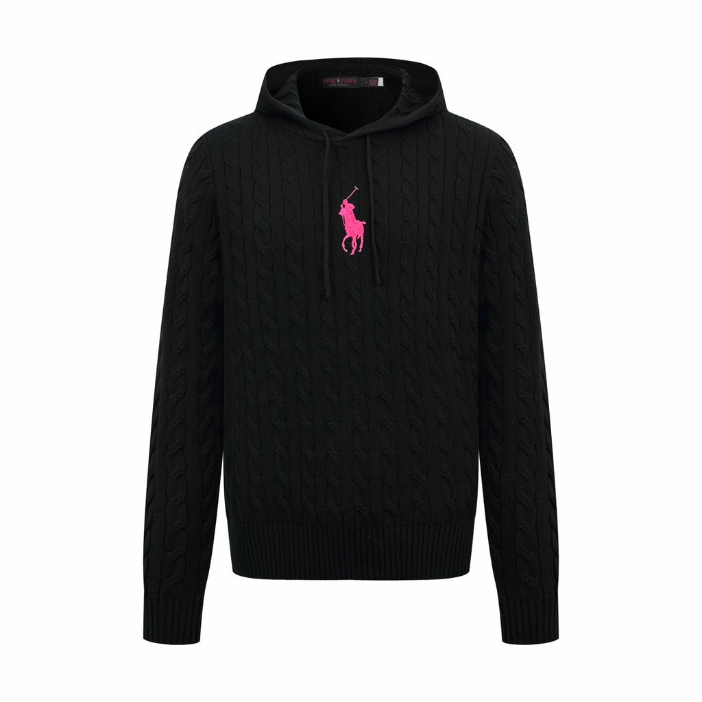 2026 New RL Embroidered Cowl-Neck Cable-Knit Jumper (CC921-B60)