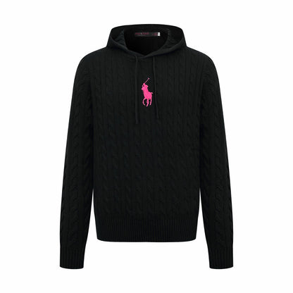 2026 New RL Embroidered Cowl-Neck Cable-Knit Jumper (CC921-B60)