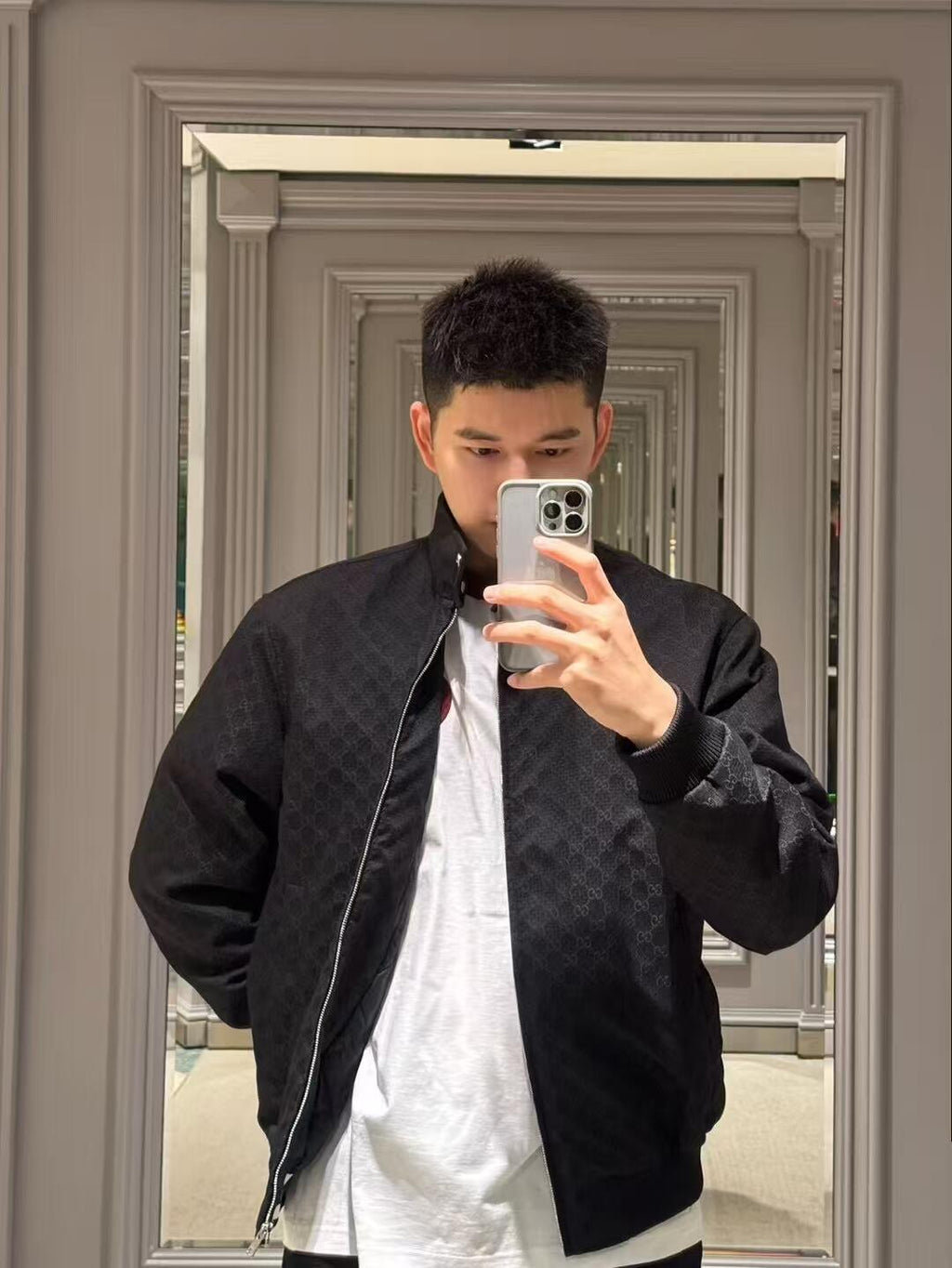 2026 New GU Full-Print GG Jacquard Cotton Jacket (BB731-C00)