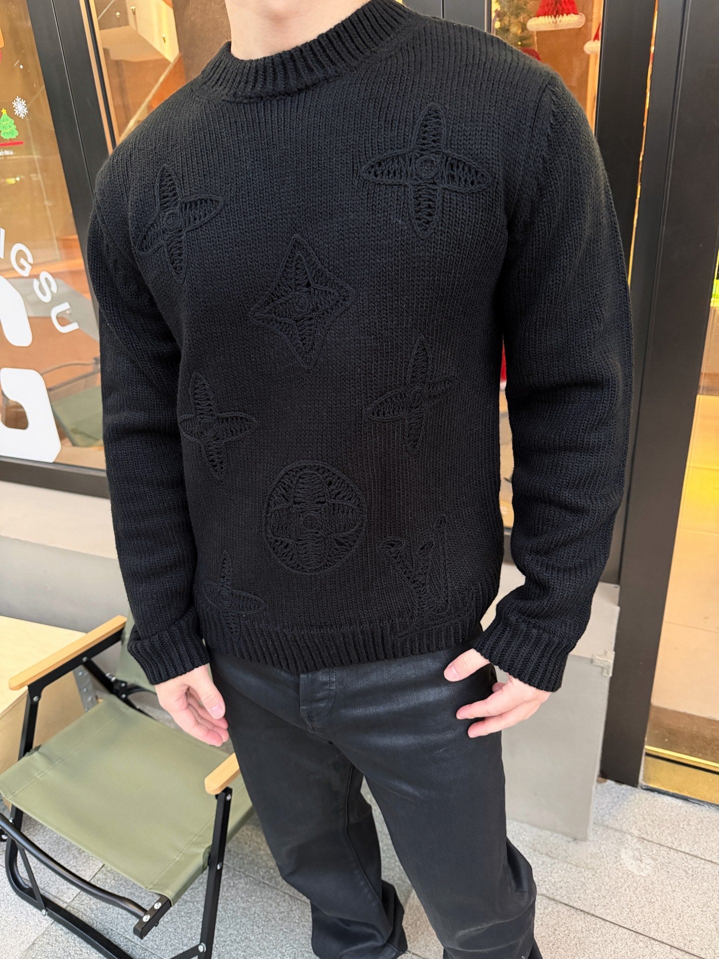 2026 New Arrival: LY Letter Cut-out Crochet Jumper (25400-B45)